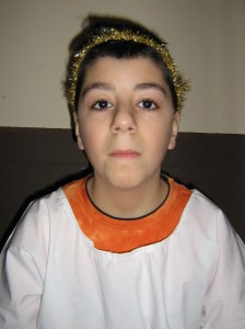 George from Syria as a Christmas angel.
