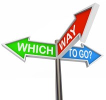 Which Way to Go - 3 Colorful Arrow Signs