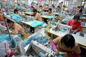 Women work at Hanoi Textile-Garment Company factory in Vietnam. From neurope.eu