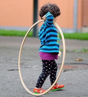 A refugee child seeking asylum in Gronau.