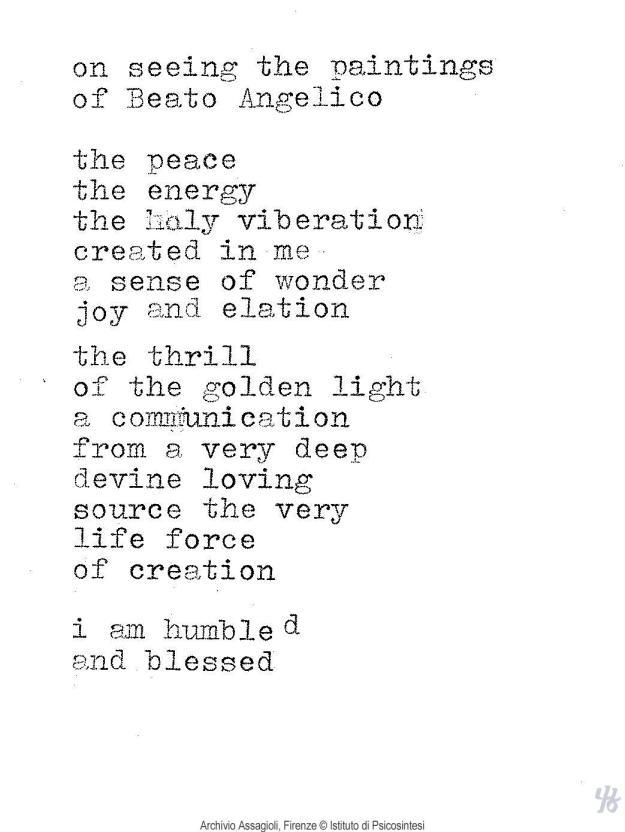 004957 Assagioli Note about Seeing the Paintings