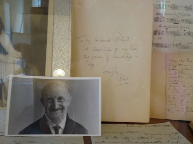 Photo of Assagioli in glass case