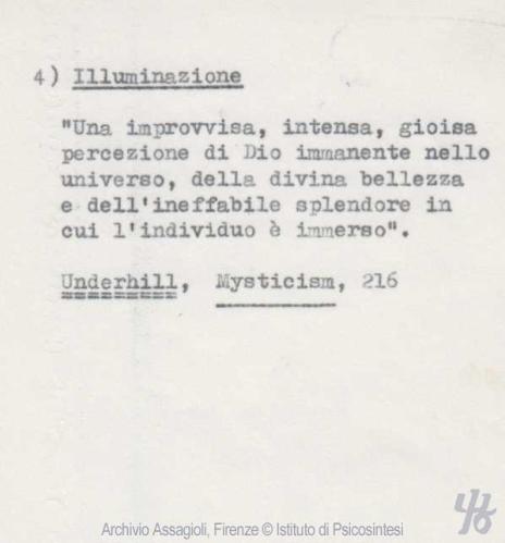 015491 Quote in Italian on Illumination Underhill