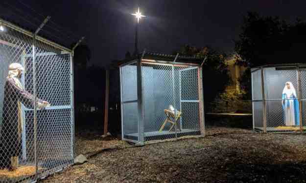 Claremont United methodist Church caged jesus